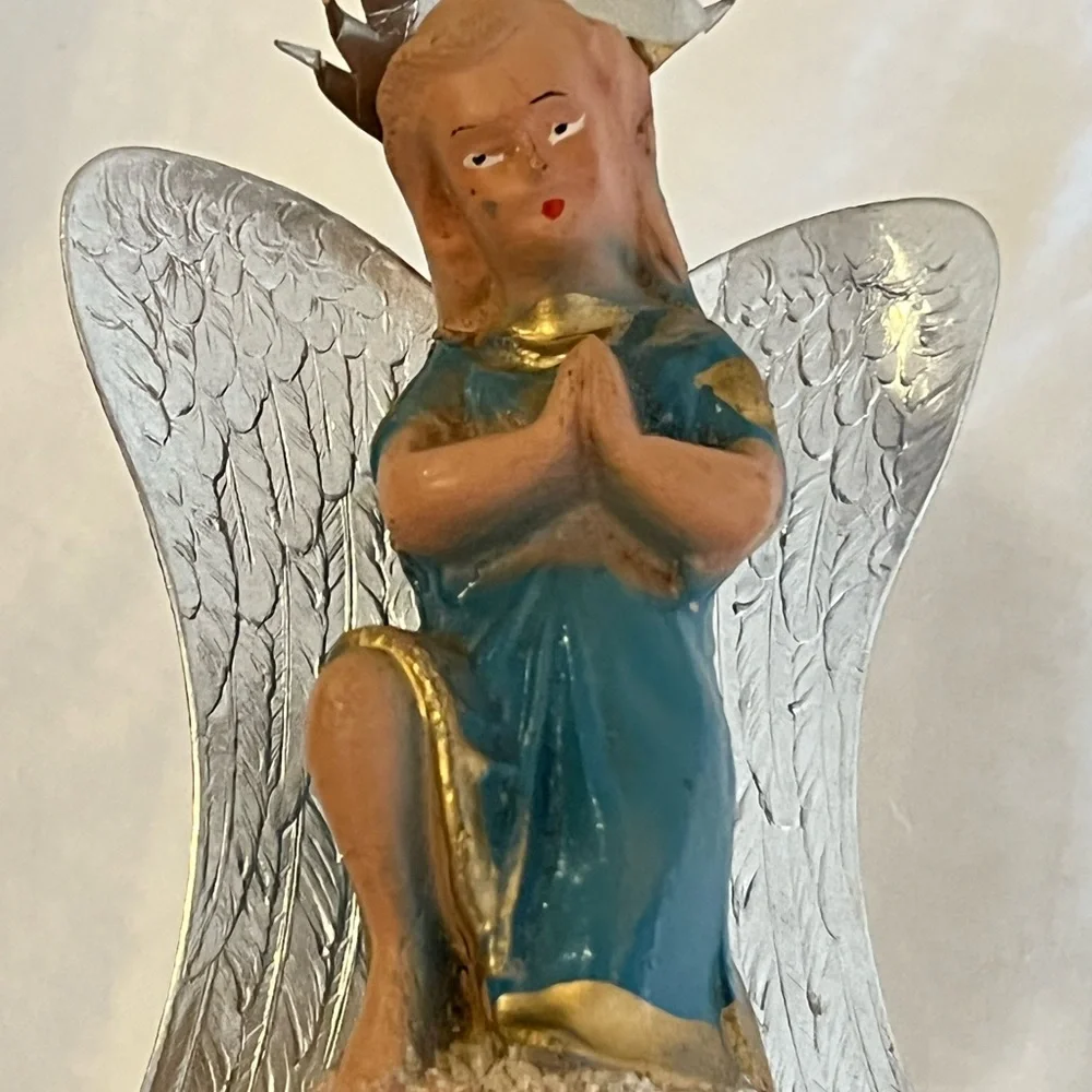 Antique Victorian Angel Christmas tree topper composite  German